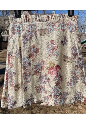 Cat Print Sparkly Mini Skirt